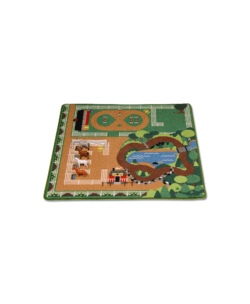 Tapis de jeu Ã©curie avec figurines chevaux Waldhausen