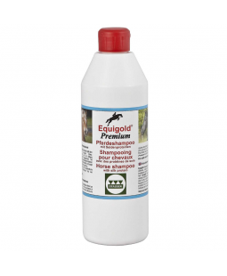 Shampoing cheval protÃ©ines de soie 500 ml Equigold Premium Stassek