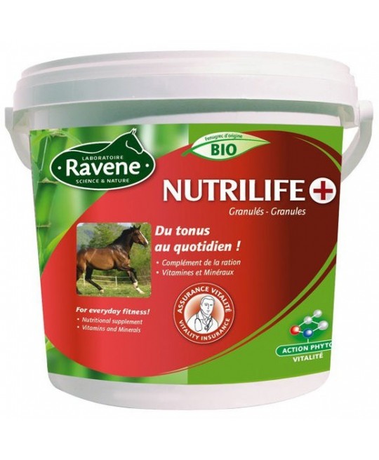 Complément vitalité granulés 2.7 kg Nutrilife + Ravene Complément vitalité granulés 2.7 kg Nutrilife + Ravene