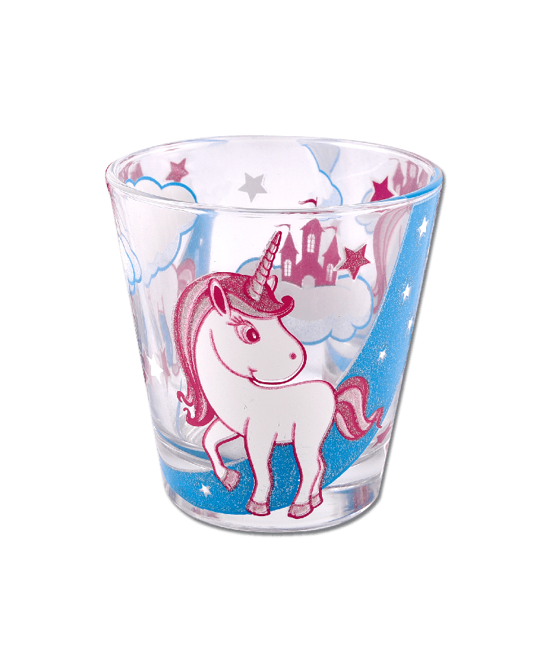 VERRE LICORNE AVEC PAILLE