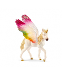 Figurine poulain Licorne ailÃ©e Arc-en-ciel