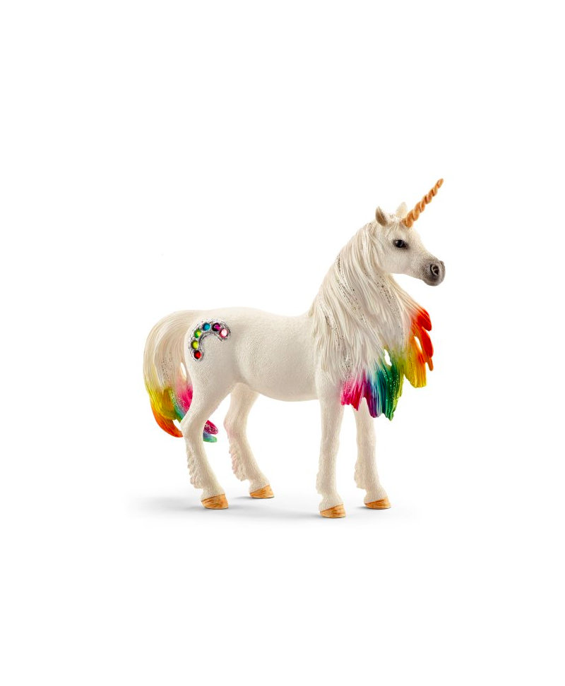 Figurine Licorne Arc en ciel Jument