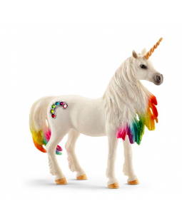 Figurine Licorne Arc en ciel Jument