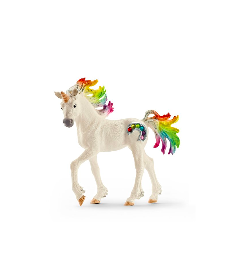 Figurine Licorne Arc-en-ciel poulain