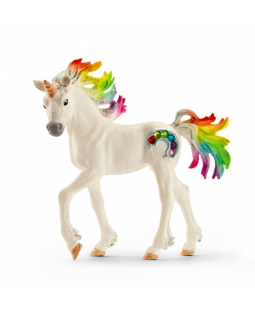 Figurine Licorne Arc-en-ciel poulain