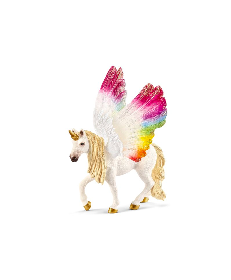Figurine Licorne ailÃ©e Arc-en-ciel